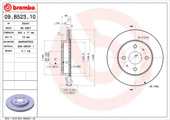 Brake Disc (09.B523.10)