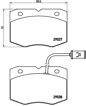 Brake Pad Set, disc brake (P A6 014)
