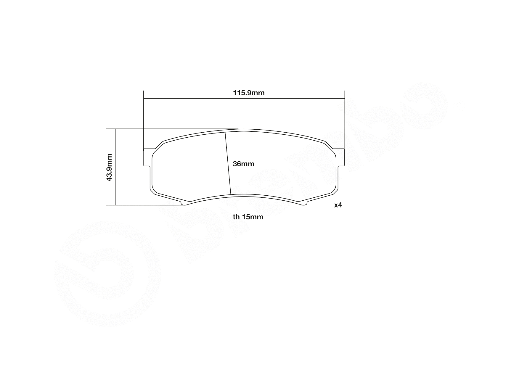 High Performance Brake Pad Set