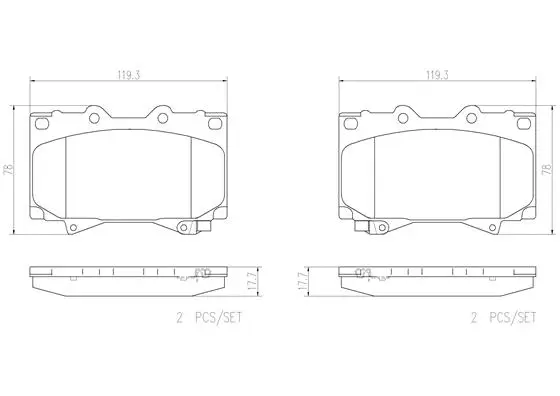 Brake Pad Set, disc brake (P83048N)