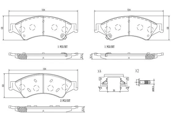 Brake Pad Set, disc brake (P24153N)