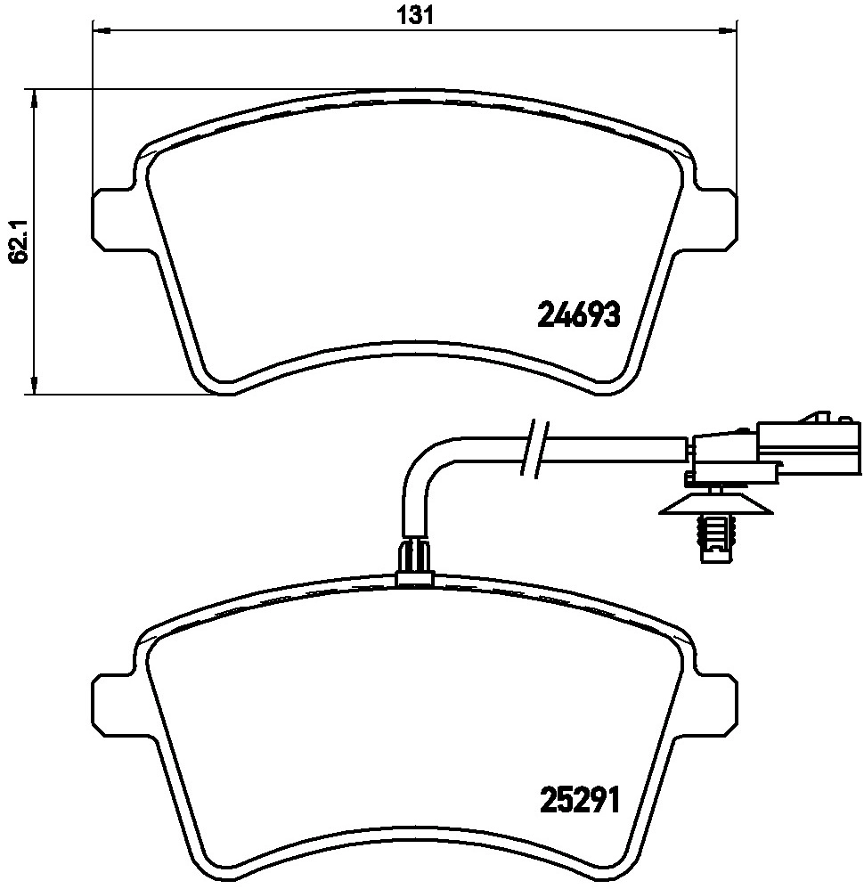 Brake Pad Set, disc brake (P 68 058E)