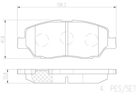 Brake Pad Set, disc brake (P79035N)