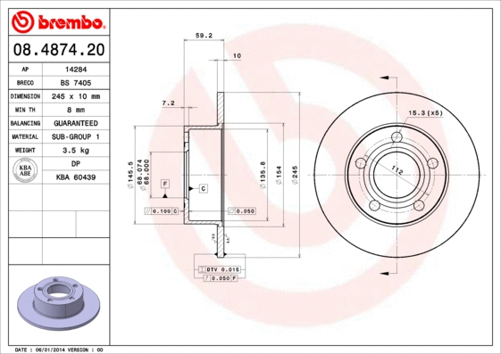 Brake Disc (08.4874.20)