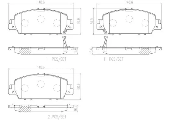 Brake Pad Set, disc brake (P28077N)