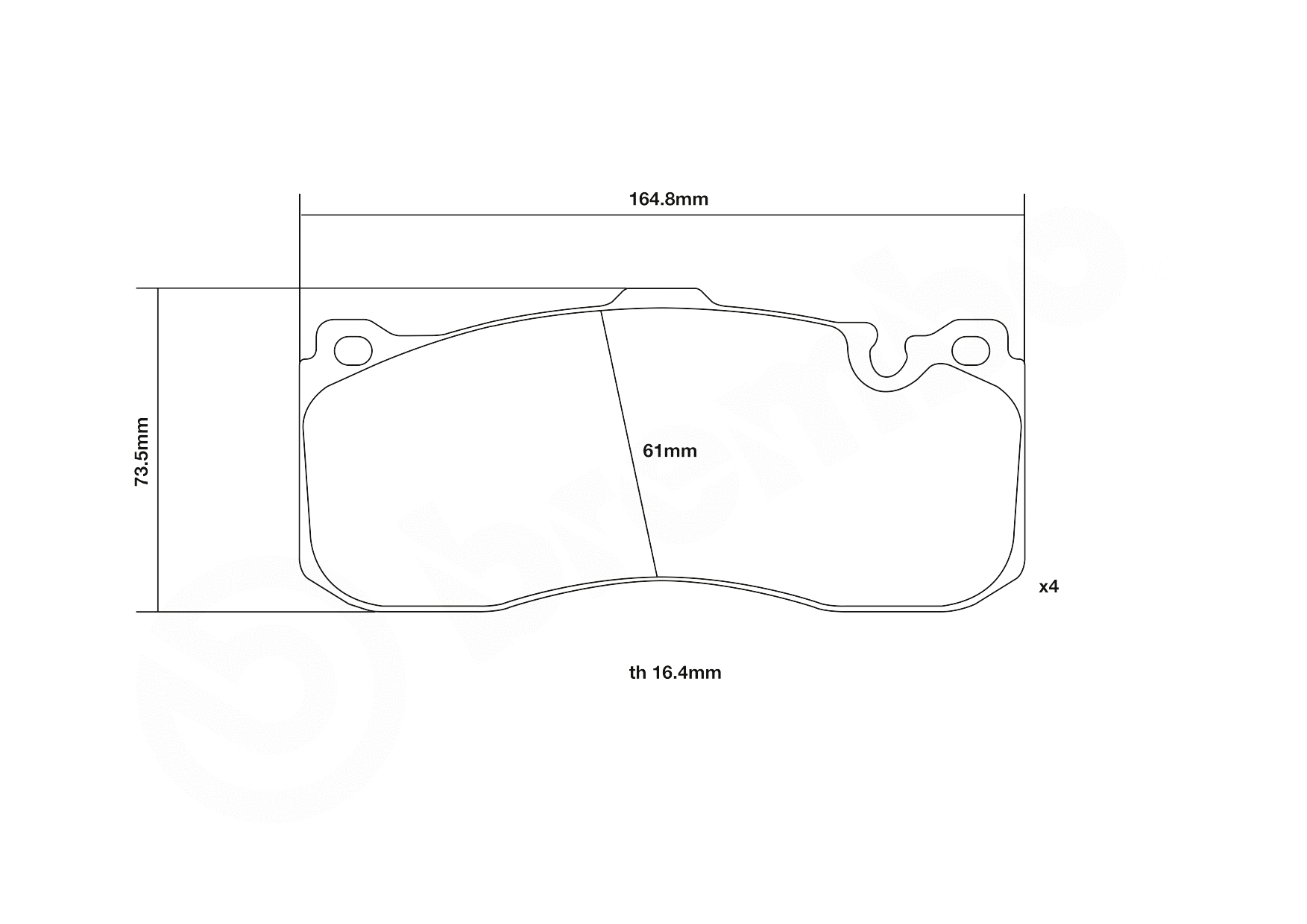 High Performance Brake Pad Set