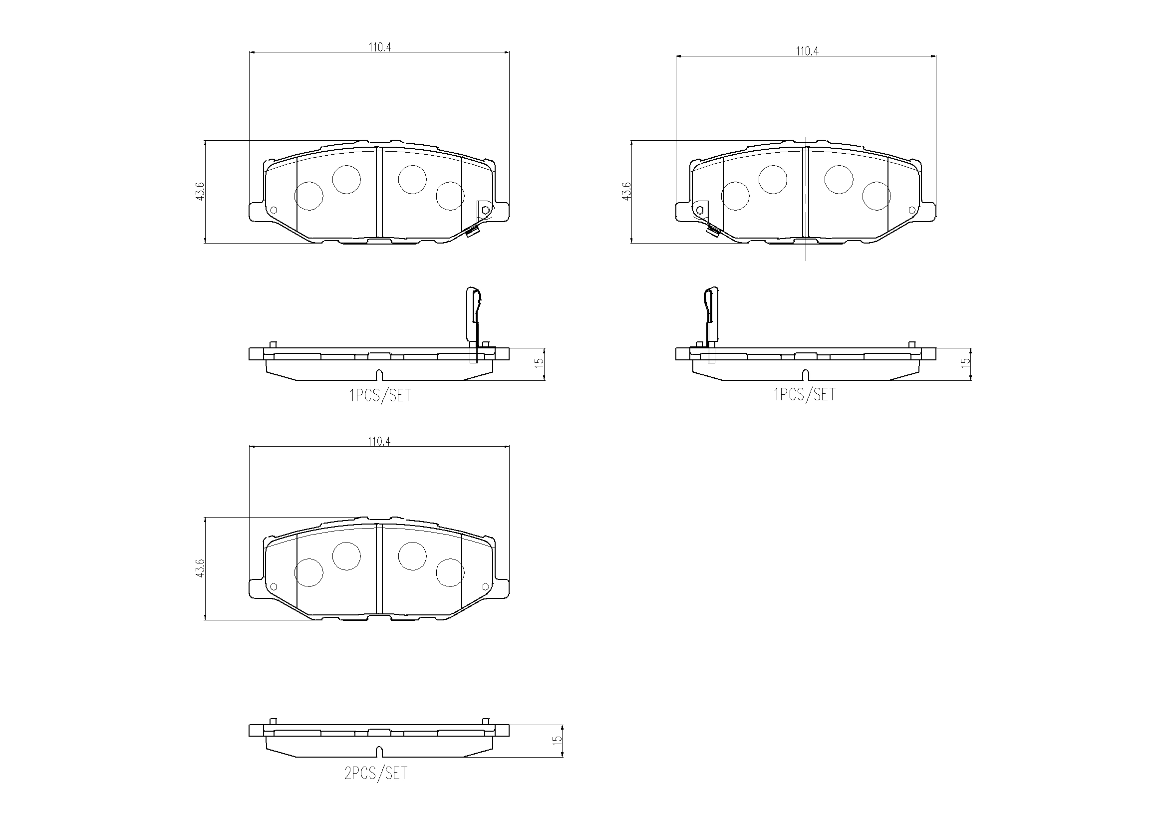 Brake Pad Set, disc brake (P79040N)
