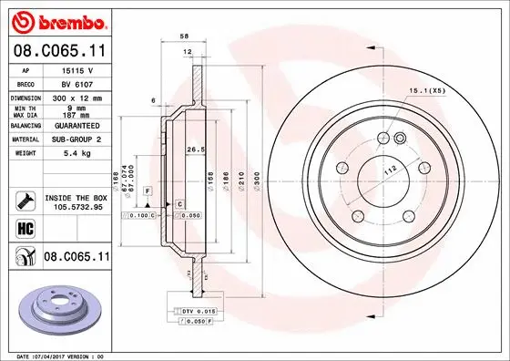 Brake Disc (08.C065.11)