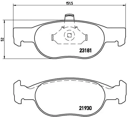 Brake Pad Set, disc brake (P 23 125)