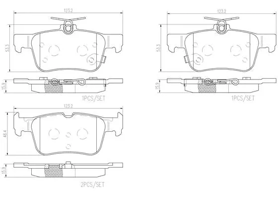 Brake Pad Set, disc brake (P24201N)