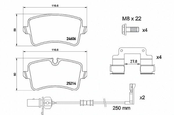 Brake Pad Set, disc brake (P 85 157)