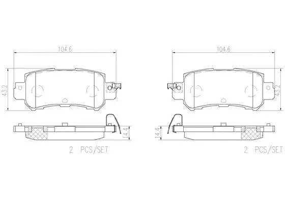 Brake Pad Set, disc brake (P49047N)