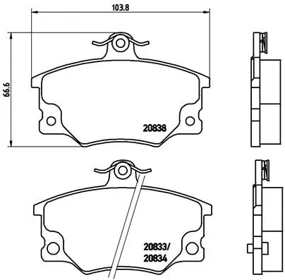 Brake Pad Set, disc brake (P 23 017)