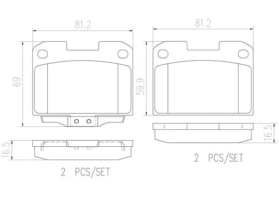 Brake Pad Set, disc brake (P54048N)