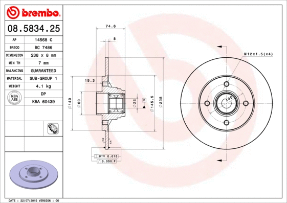 Brake Disc (08.5834.25)