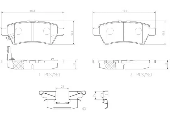 Brake Pad Set, disc brake (P56060N)