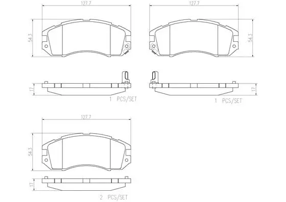 Brake Pad Set, disc brake (P78004N)