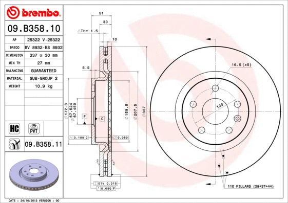 Brake Disc (09.B358.11)