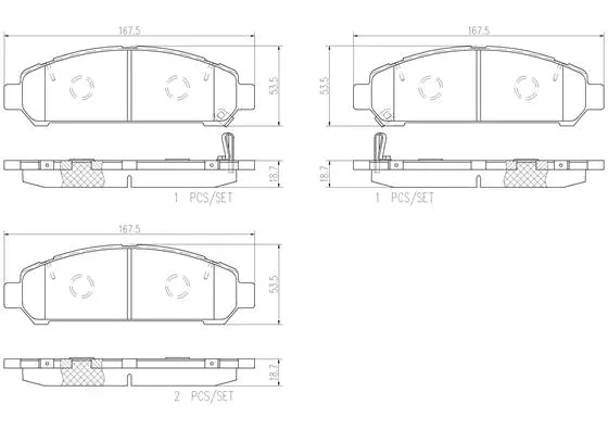 Brake Pad Set, disc brake (P83149N)
