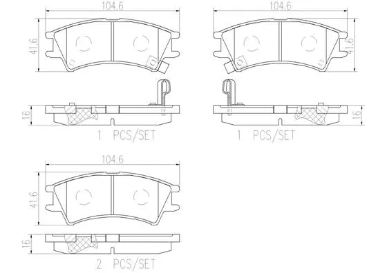 Brake Pad Set, disc brake (P30011N)