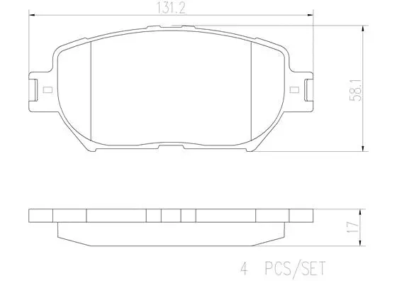 Brake Pad Set, disc brake (P83062N)
