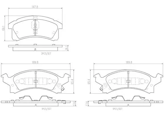 Brake Pad Set, disc brake (P09012N)