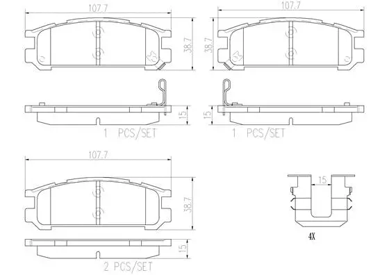 Brake Pad Set, disc brake (P78005N)