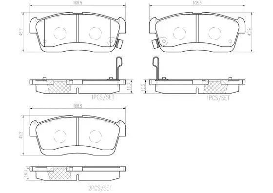 Brake Pad Set, disc brake (P 16 018)