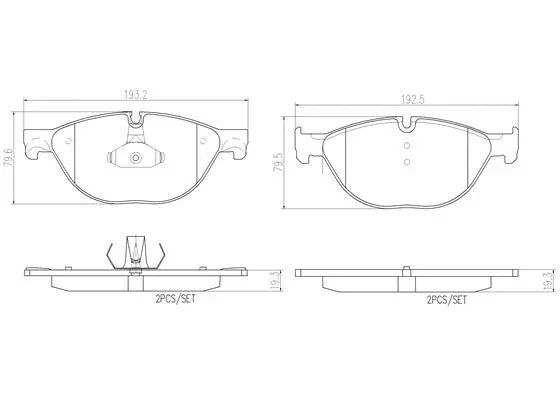 Brake Pad Set, disc brake (P06076N)