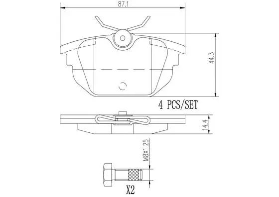 Brake Pad Set, disc brake (P23026N)