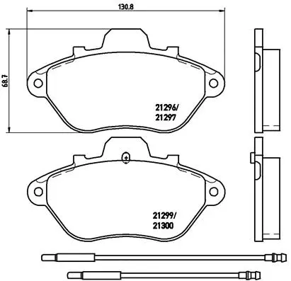 Brake Pad Set, disc brake (P 61 036)
