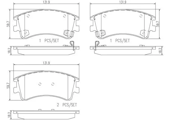 Brake Pad Set, disc brake (P49032N)