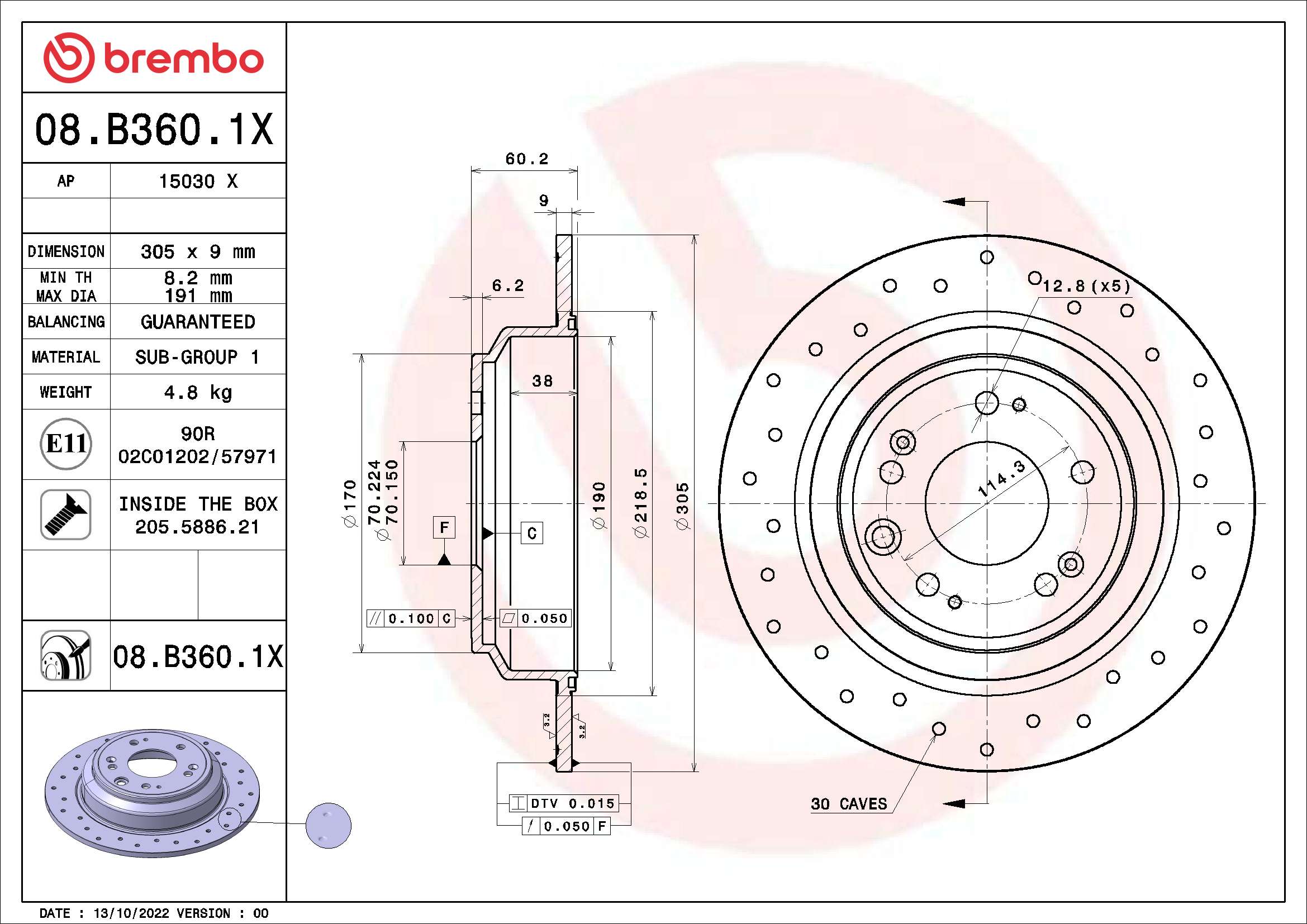 Brake Disc (08.B360.1X)