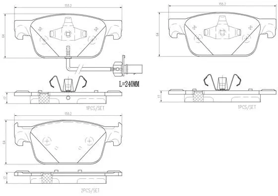 Brake Pad Set, disc brake (P85153N)