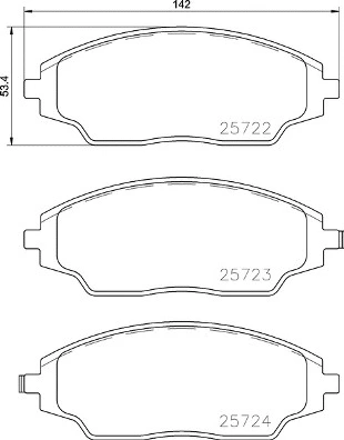 Brake Pad Set, disc brake (P 10 070)