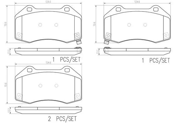 Brake Pad Set, disc brake (P23182N)