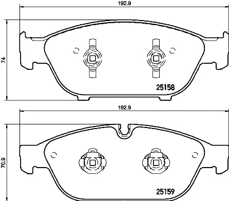 Brake Pad Set, disc brake (P 85 127)