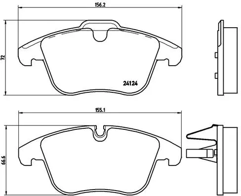 Brake Pad Set, disc brake (P 36 022)