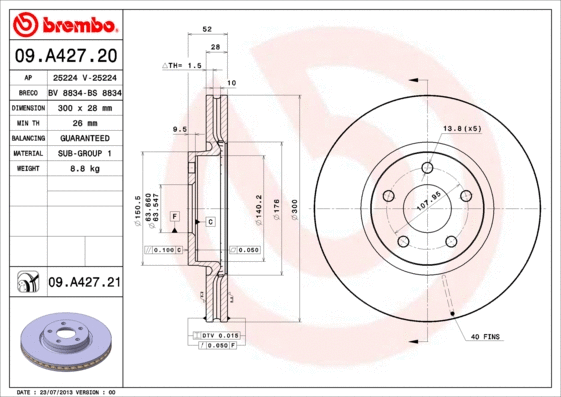 Brake Disc (09.A427.20)