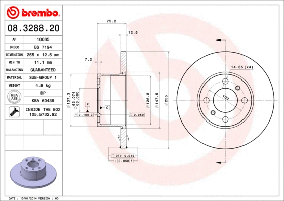 Brake Disc (08.3288.20)