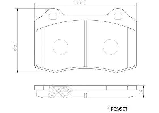 Brake Pad Set, disc brake (P24073N)
