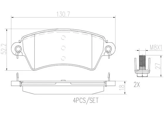 Brake Pad Set, disc brake (P61065N)