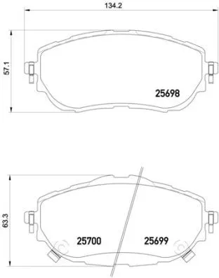 Brake Pad Set, disc brake (P 83 150)