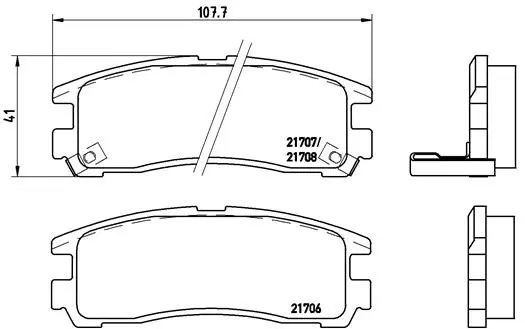 Brake Pad Set, disc brake (P 54 012)