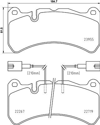 Brake Pad Set, disc brake (P 23 186)