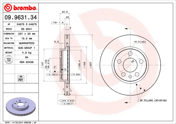 Brake Disc (09.9631.34)