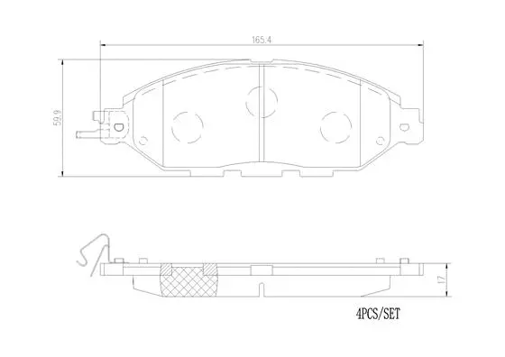Brake Pad Set, disc brake (P56103N)