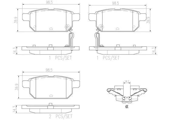 Brake Pad Set, disc brake (P79029N)