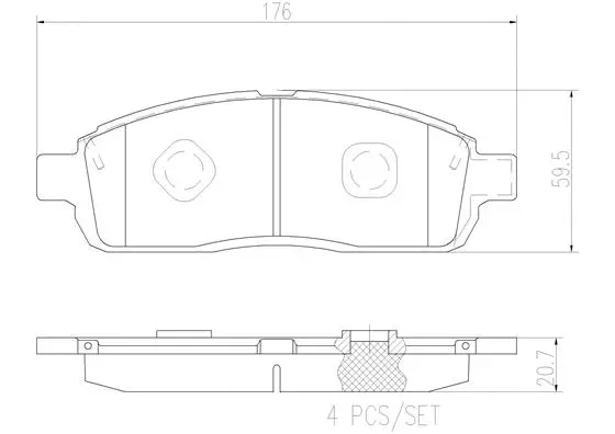 Brake Pad Set, disc brake (P24167N)