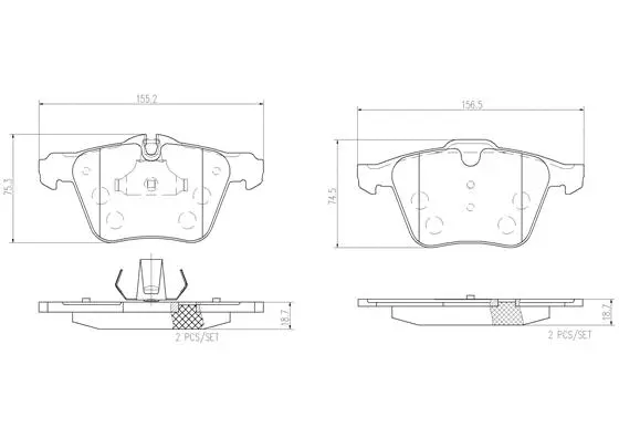 Brake Pad Set, disc brake (P36019N)